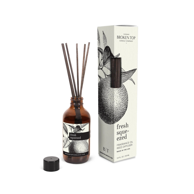 Fresh Squeezed Reed Diffuser by Broken Top Brands - 4 oz bergamot + blood orange diffuser