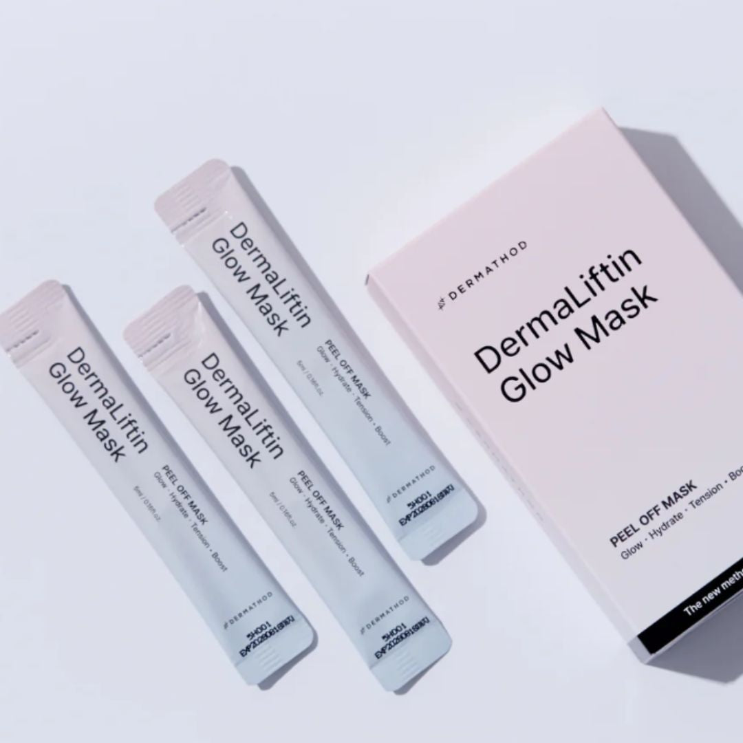 Dermalifting Glow Mask packaging on a light gray background