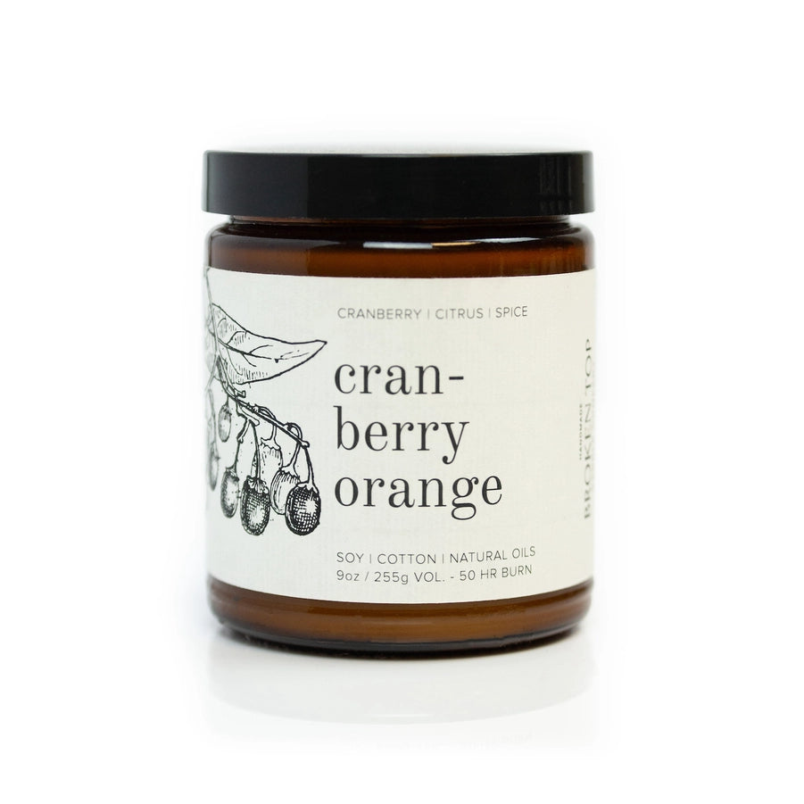 Cranberry Orange Candle by Broken Top Brands - 9 oz soy candle, 50 hour burn time