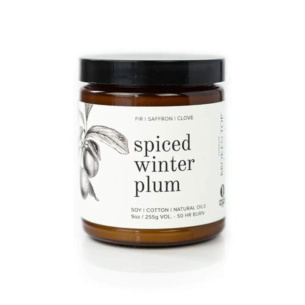 Spiced Winter Plum Candle by Broken Top Brands - 4 oz fir + saffron candle