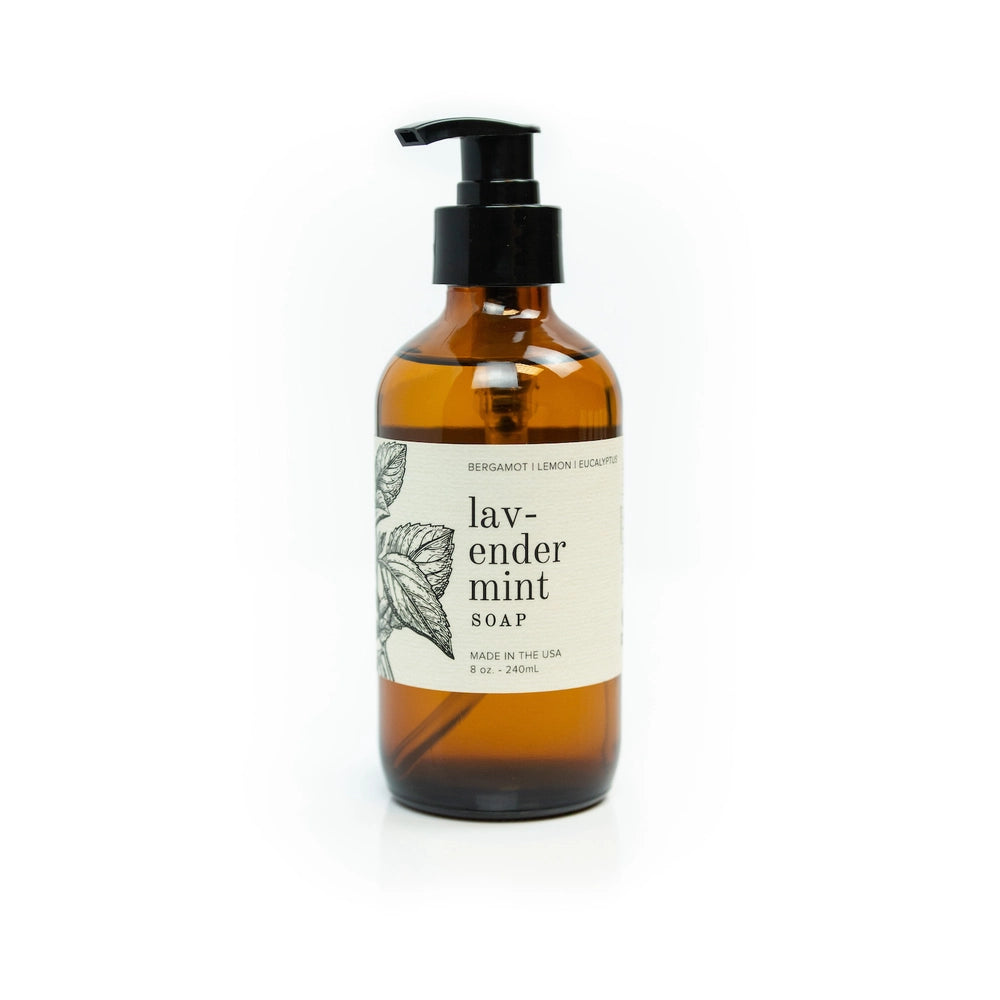 Lavender Mint Liquid Soap by Broken Top Brands - 8 oz glass bottle liquid soap